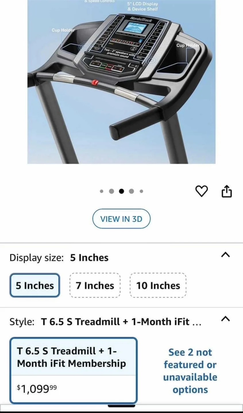 NordicTrack T 6.5 S Treadmill with 1-Month iFit Membership image indicator(4)