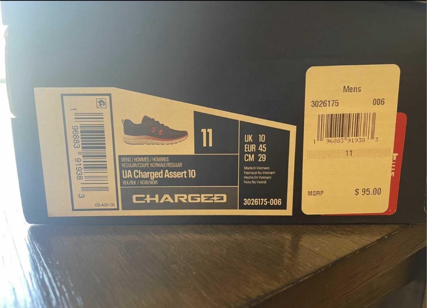 Men's Under Armour Charged Assert 10 Running Shoes - Size 11 - photo 2