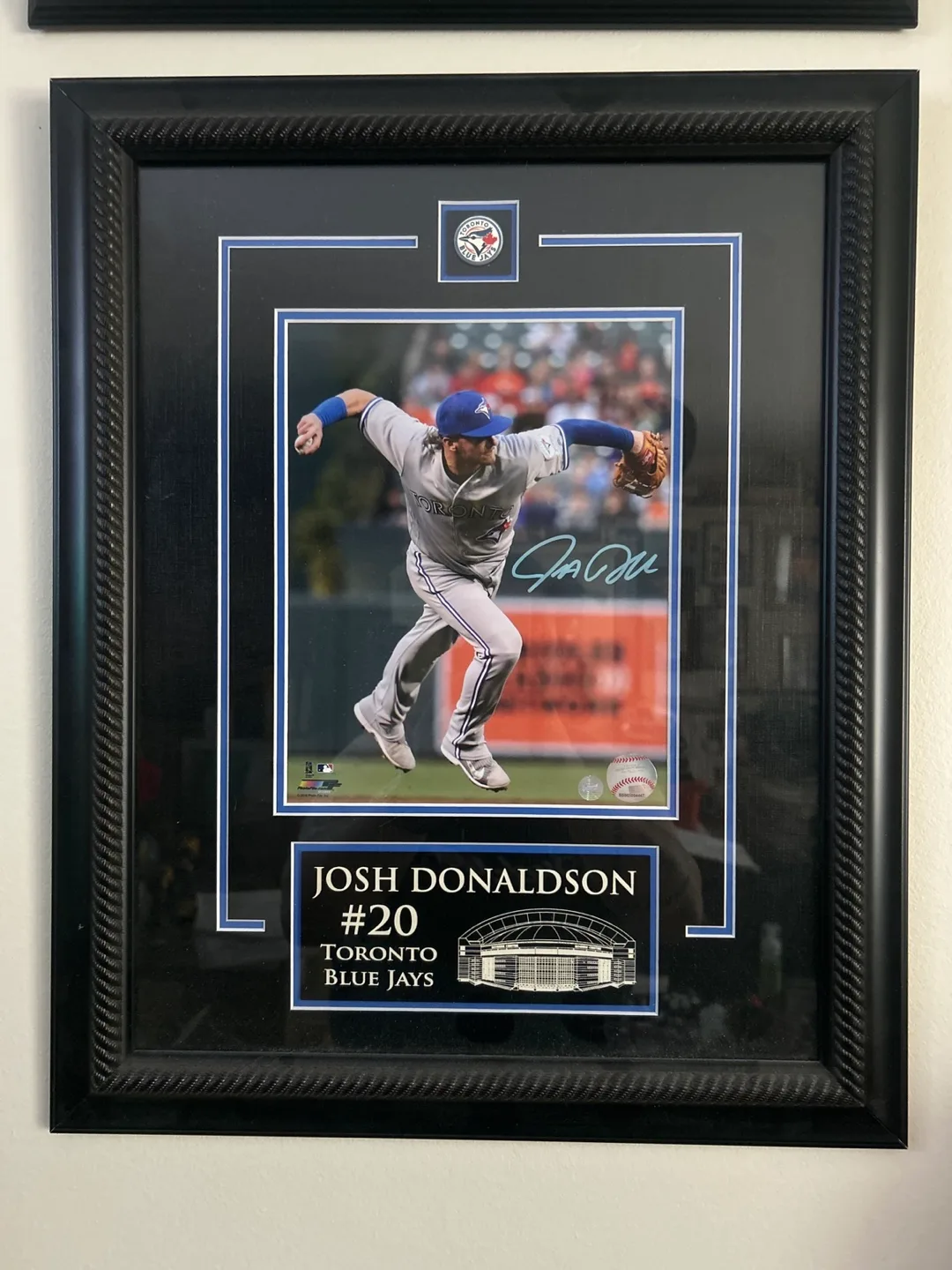 Framed Josh Donaldson Toronto Blue Jays Autographed Photo