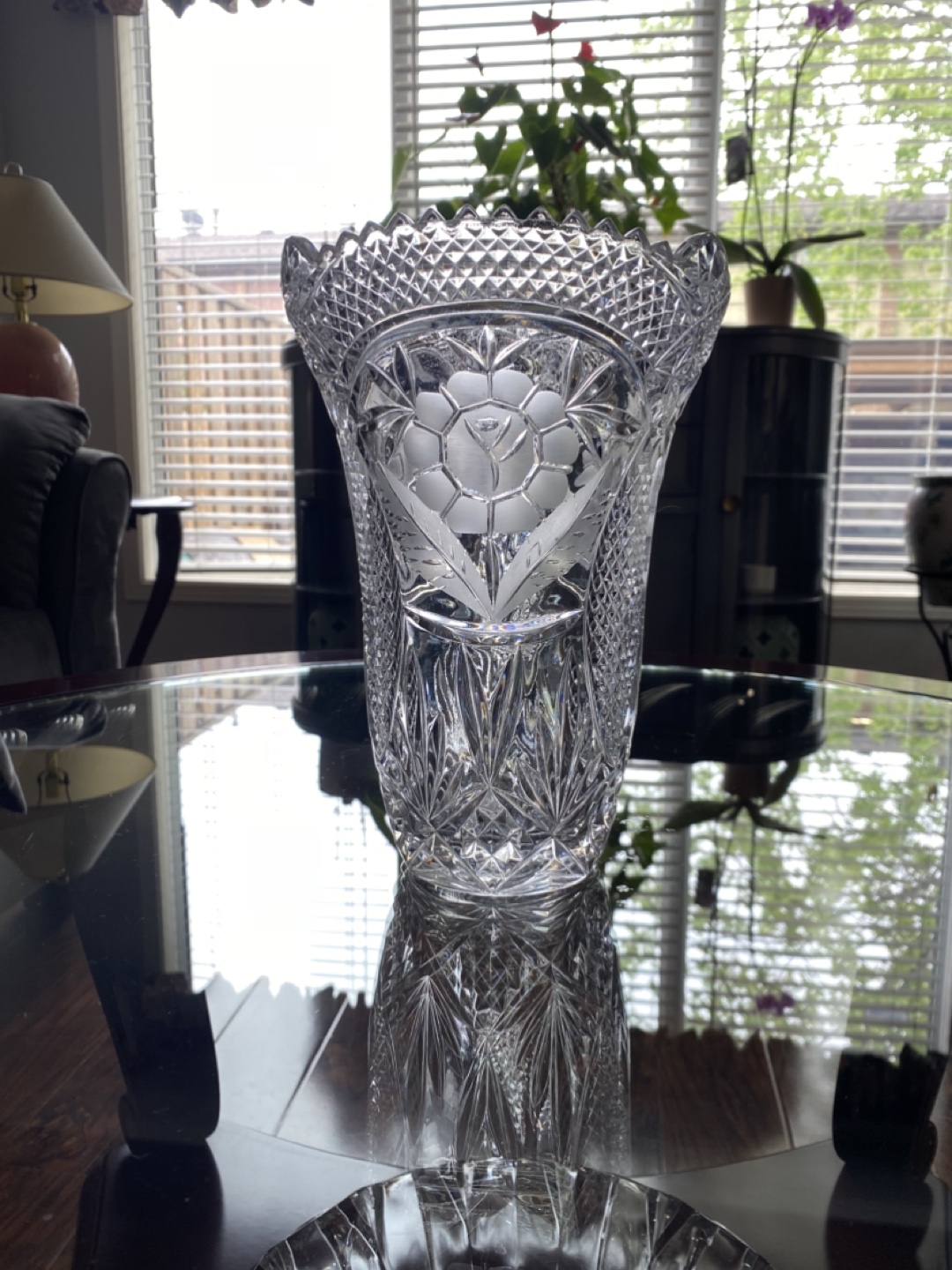 Crystal Cut Glass Vase