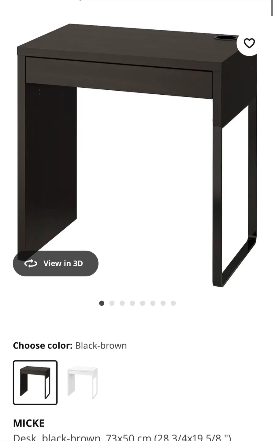 IKEA MICKE Desk - Black-Brown thumbnail