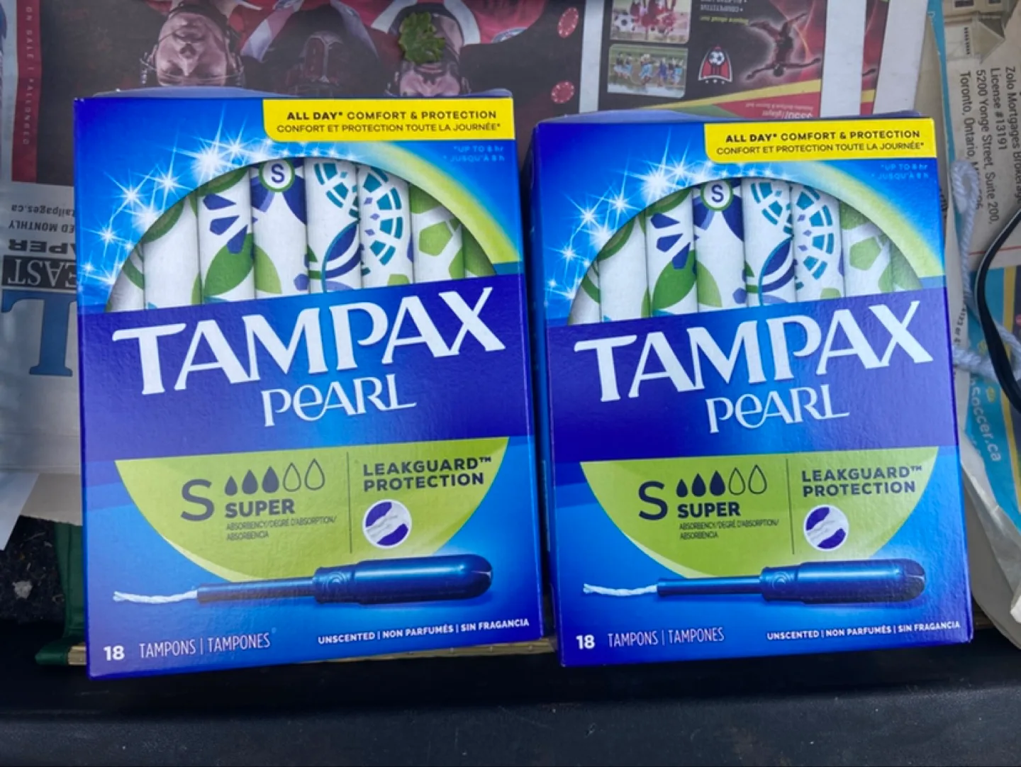 Two boxes of Tampax Pearl Super Tampons thumbnail