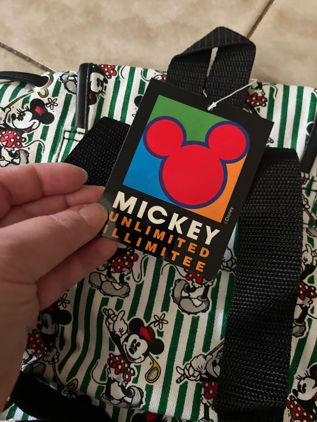 Vintage Mickey Minnie Mouse Backpack - NEW image indicator(5)