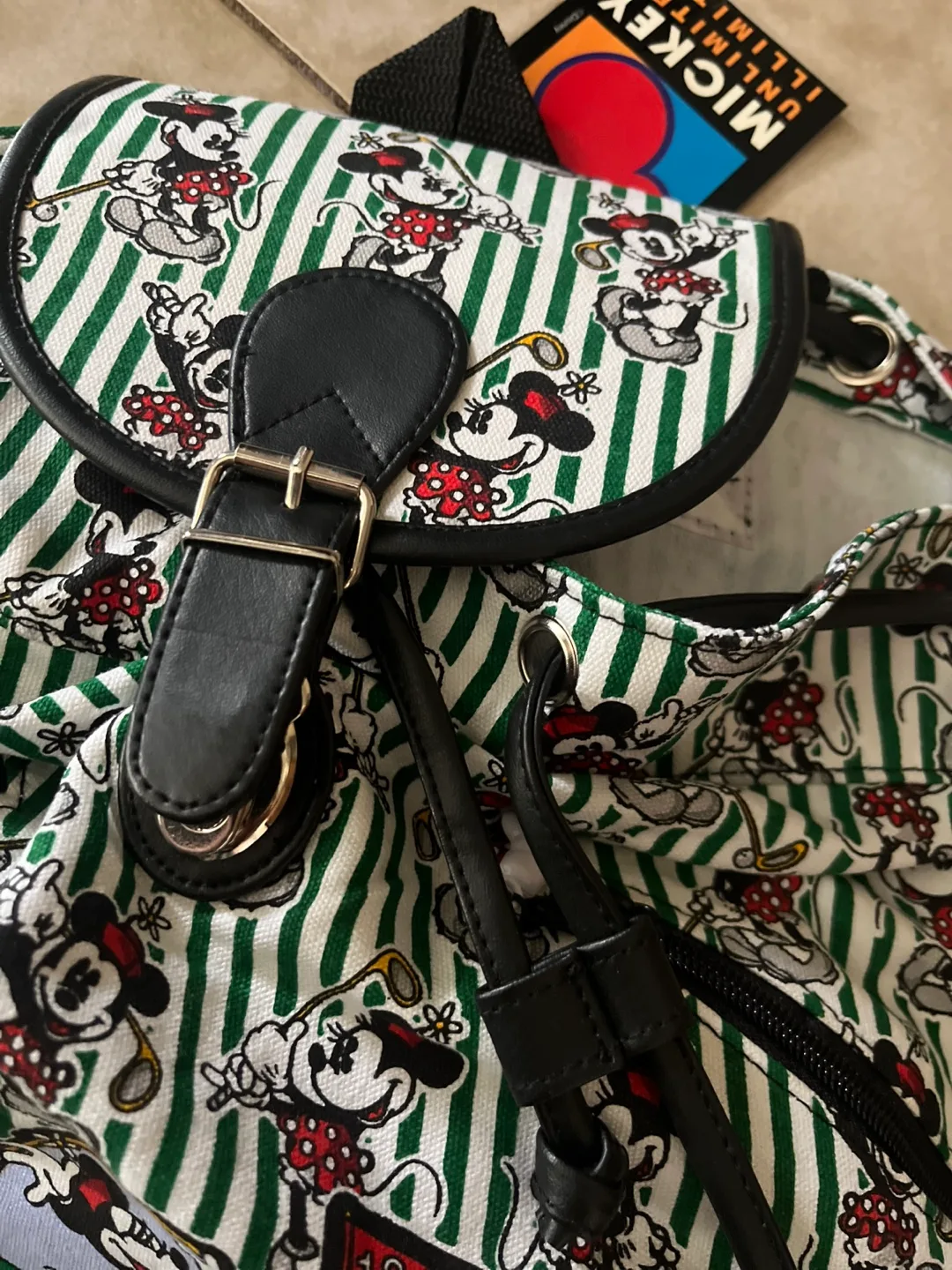 Vintage Mickey Minnie Mouse Backpack - NEW image indicator(7)