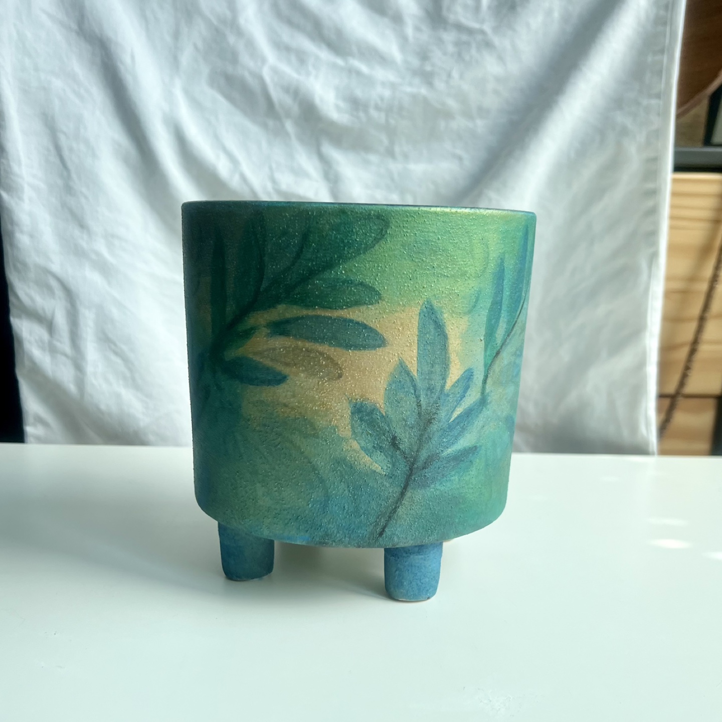 Unique Hand-painted Plant Pot - photo 2