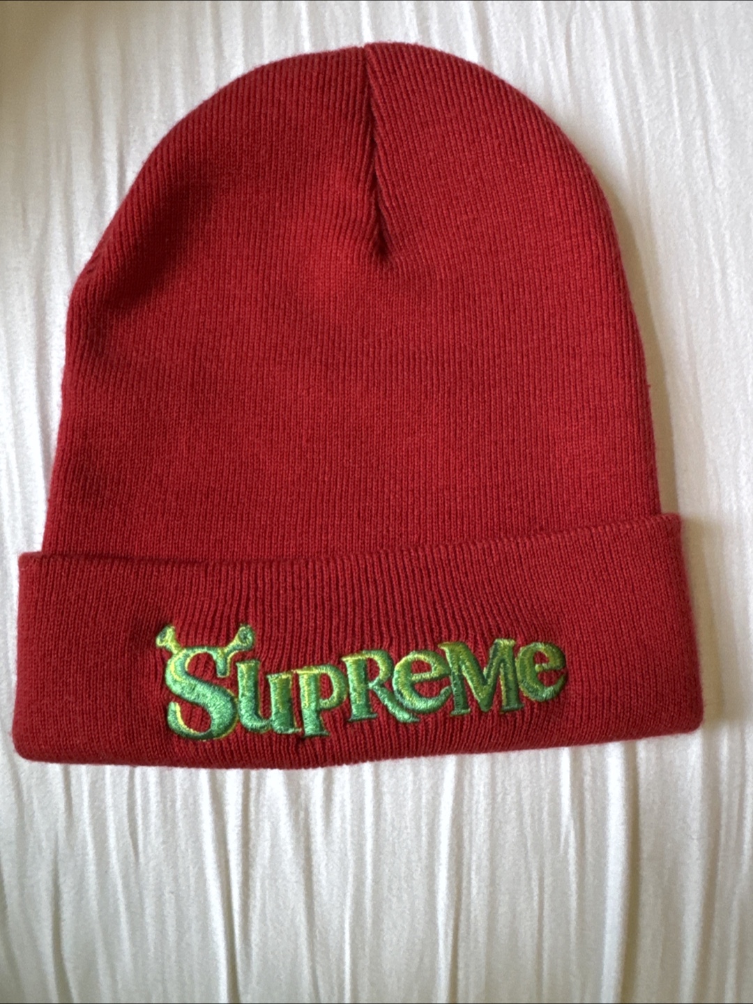 Supreme x Shrek Collaboration Beanie - Red