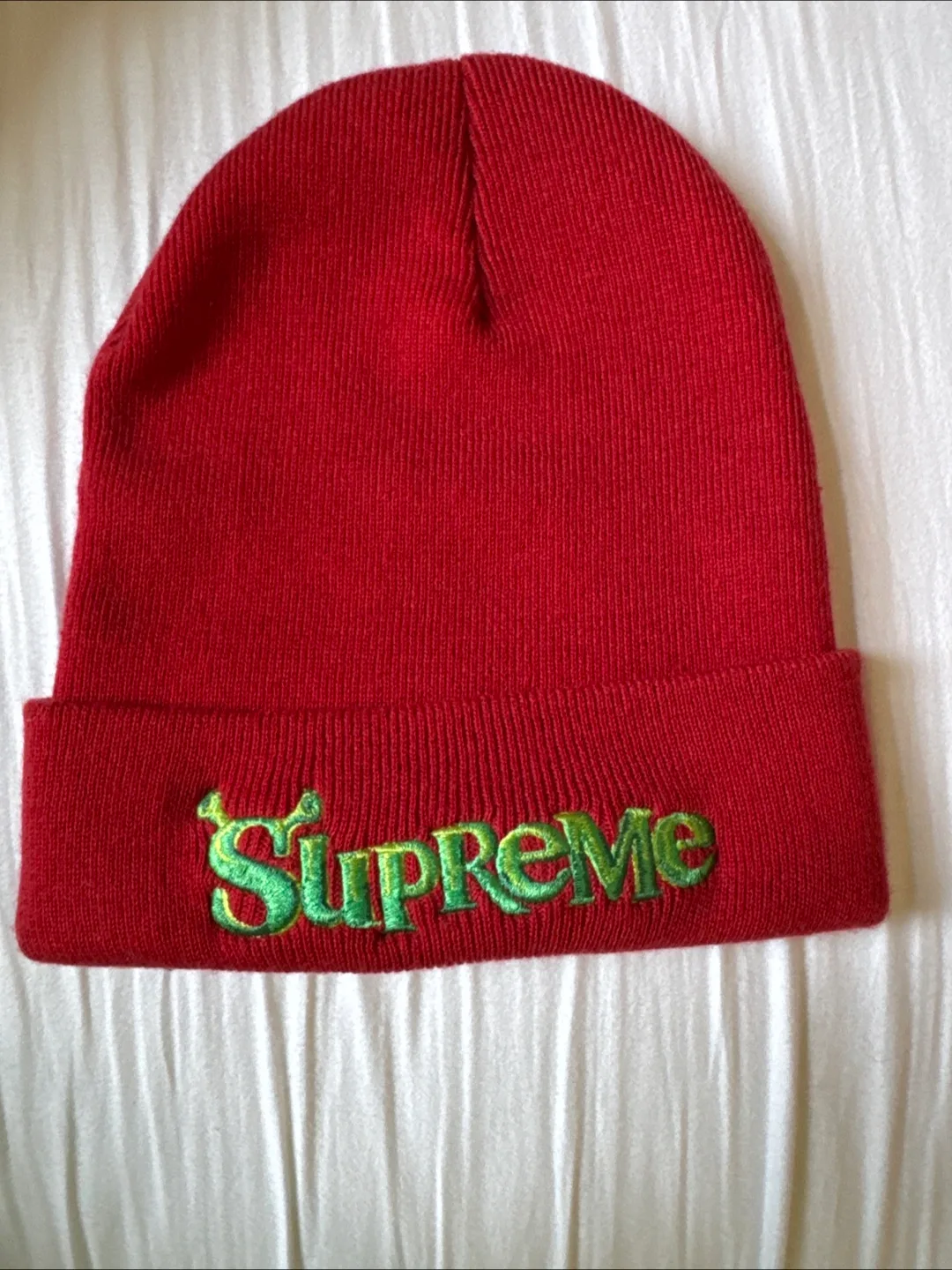 Supreme x Shrek Collaboration Beanie - Red thumbnail
