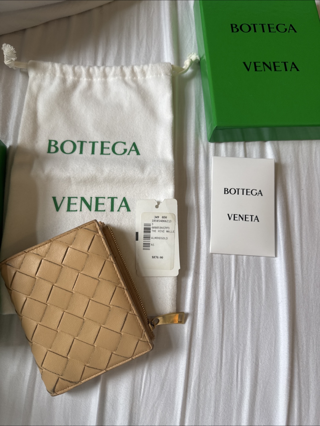 Bottega Veneta Beige Leather Wallet