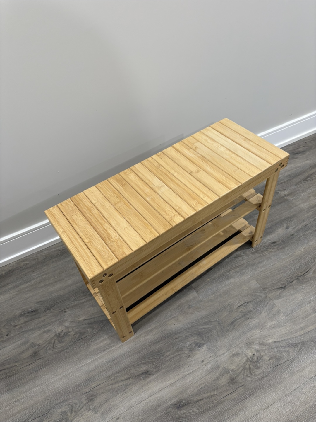 Bamboo Shoe Rack with Bench - photo 4