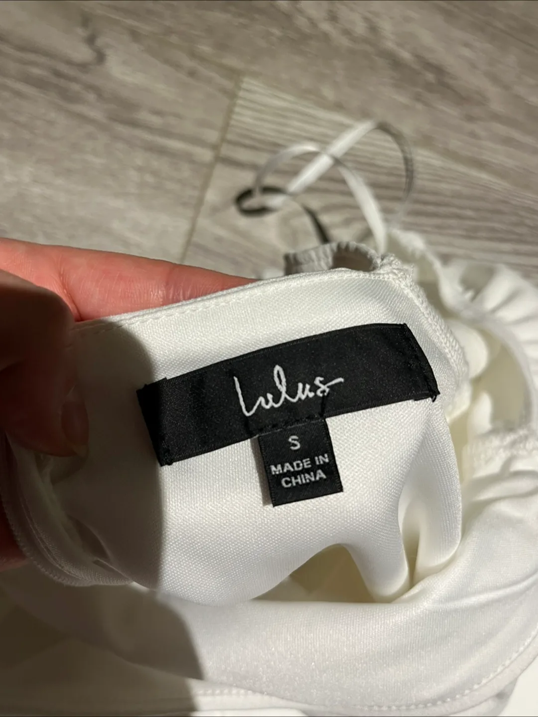 White Lulu's Square Neck Mini Dress Size Small image indicator(4)