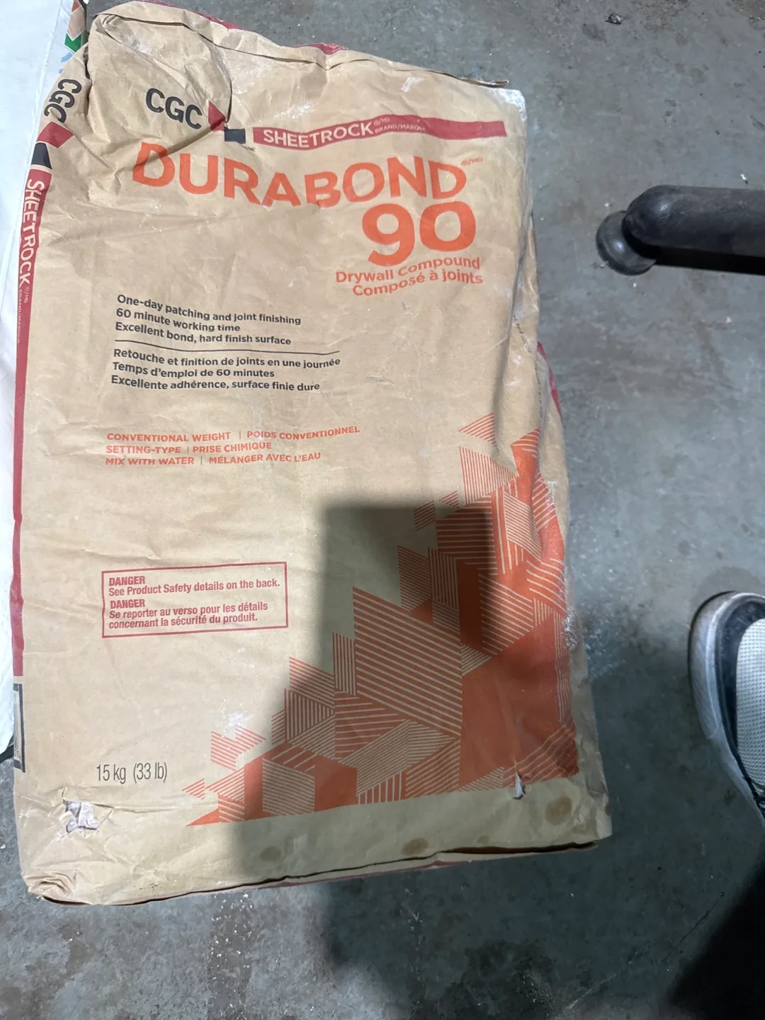 Sheetrock Durabond 90 Drywall Compound - 15kg Bag thumbnail