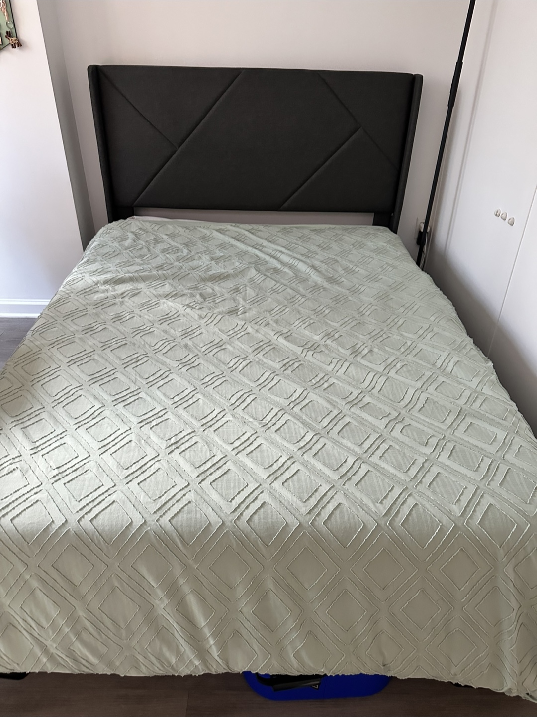 Full Size Bed Frame with Headboard + Mattress - photo 2
