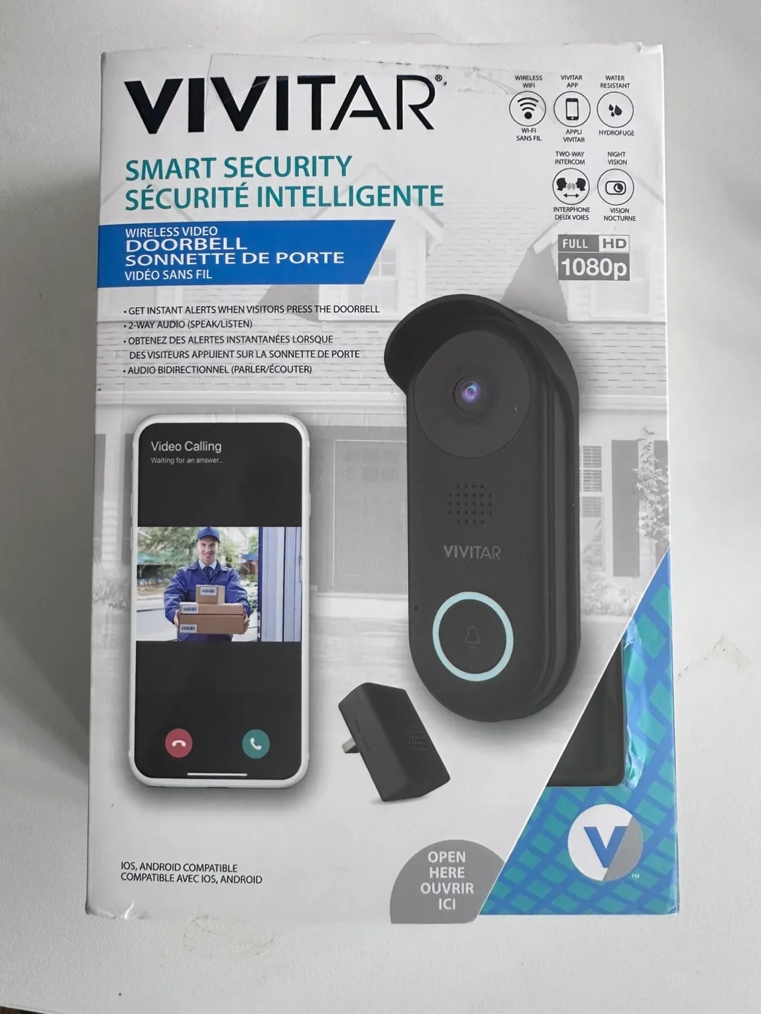 Vivitar Smart Wireless Video Doorbell - 1080p HD thumbnail