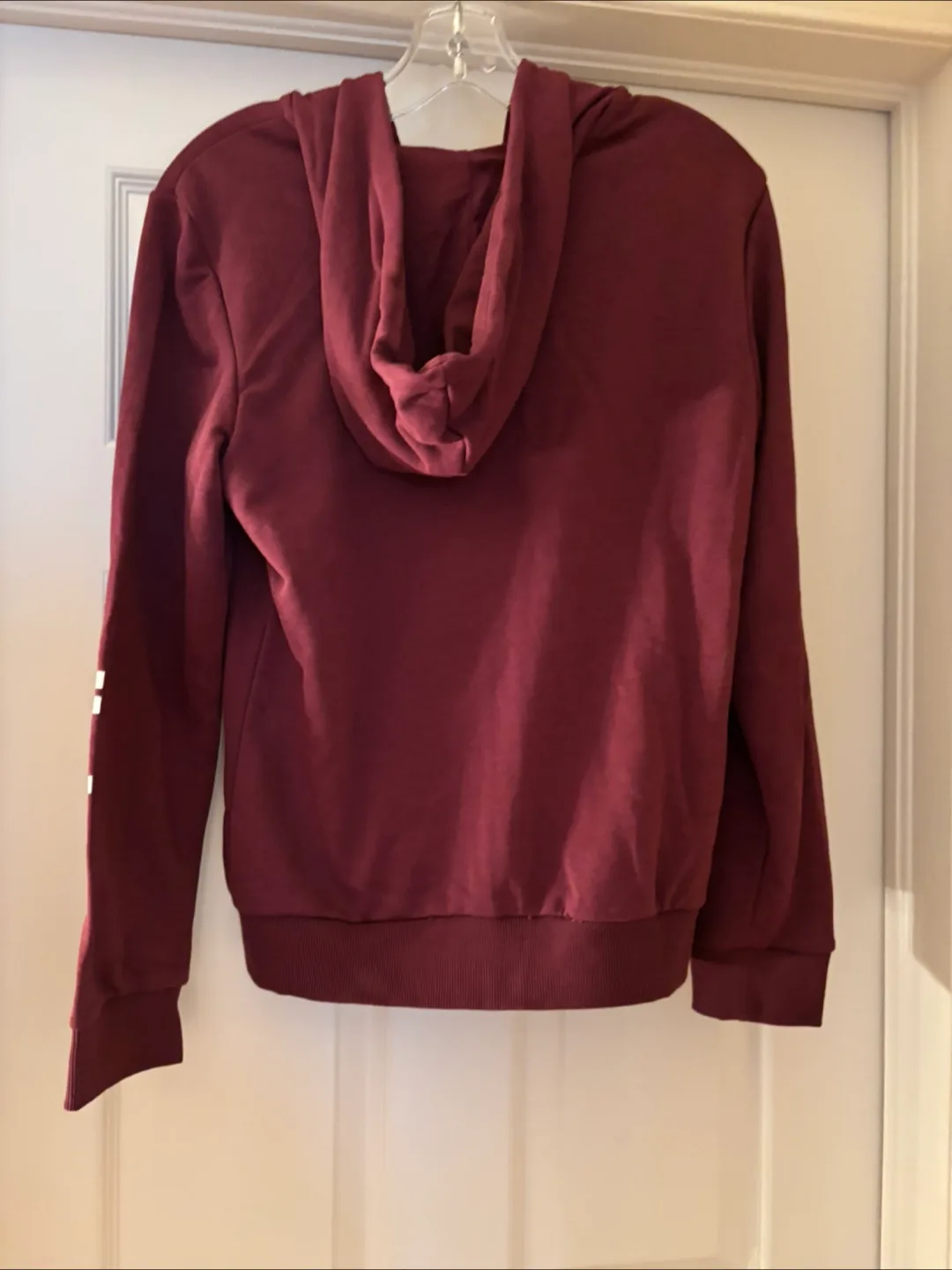 Adidas Women's Maroon Zip-Up Hoodie image indicator(4)