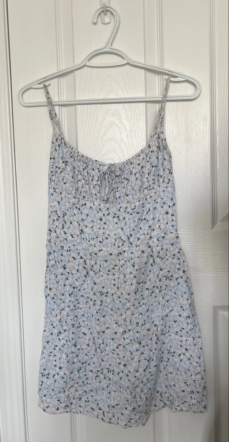 Aritzia blue floral mini dress thumbnail