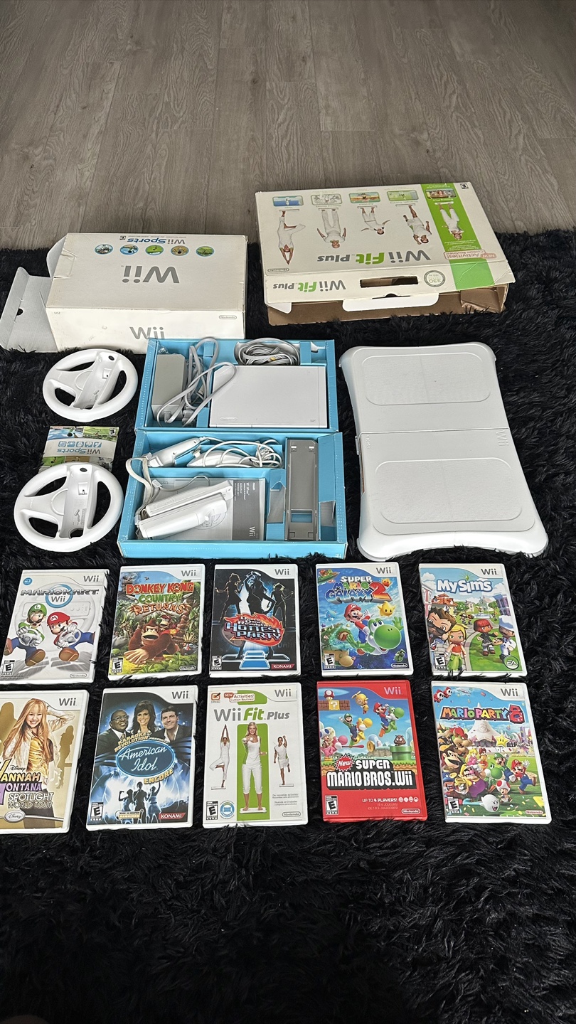 Nintendo Wii Console with Games and Accessories