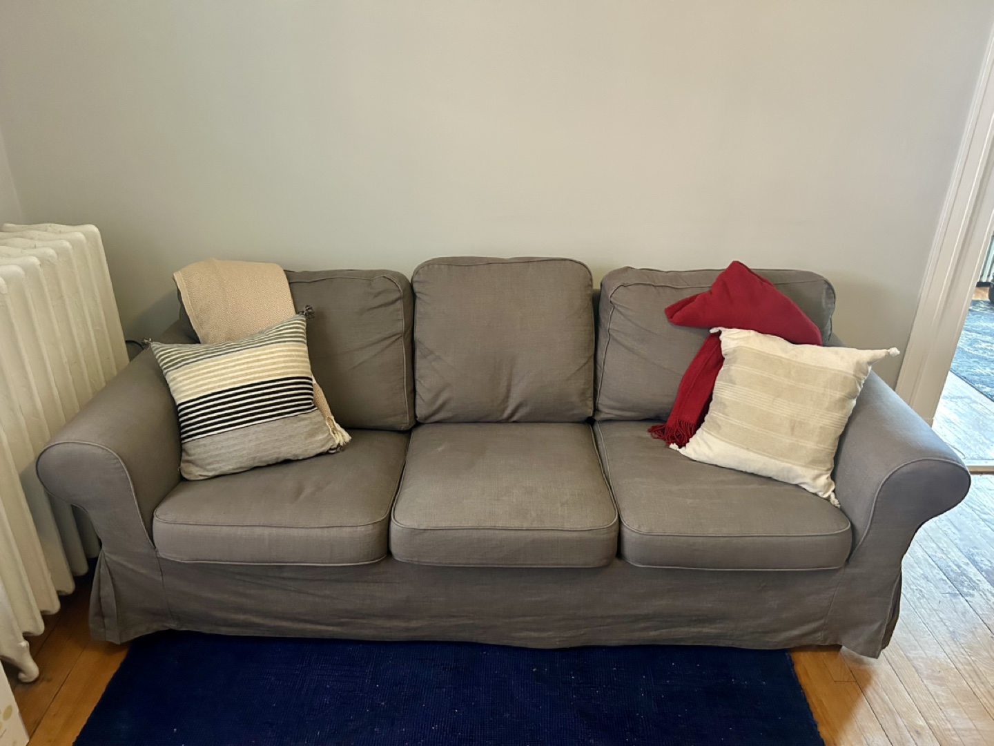 Gray Ikea Ektorp 3 seat sofa - photo 2