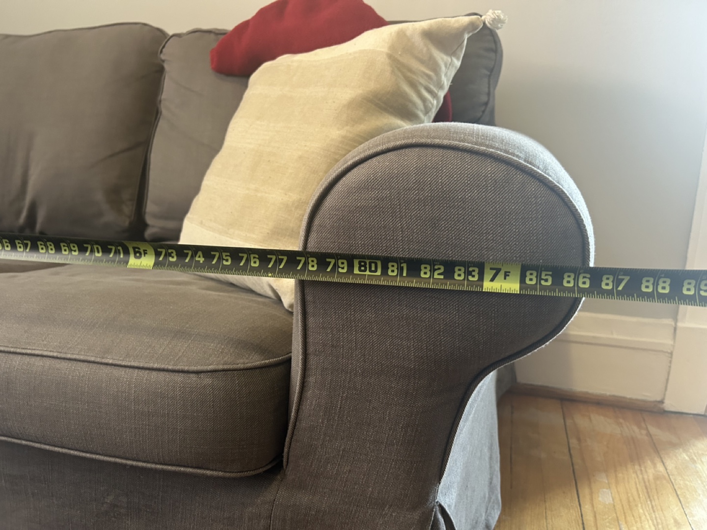 Gray Ikea Ektorp 3 seat sofa - photo 3