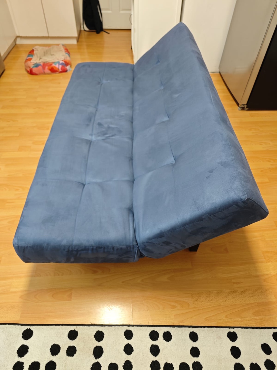 Blue Velvet IKEA Sofa Bed - photo 4