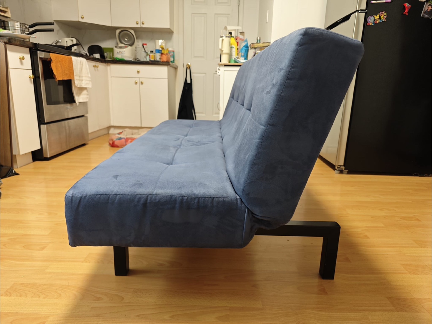Blue Velvet IKEA Sofa Bed - photo 2