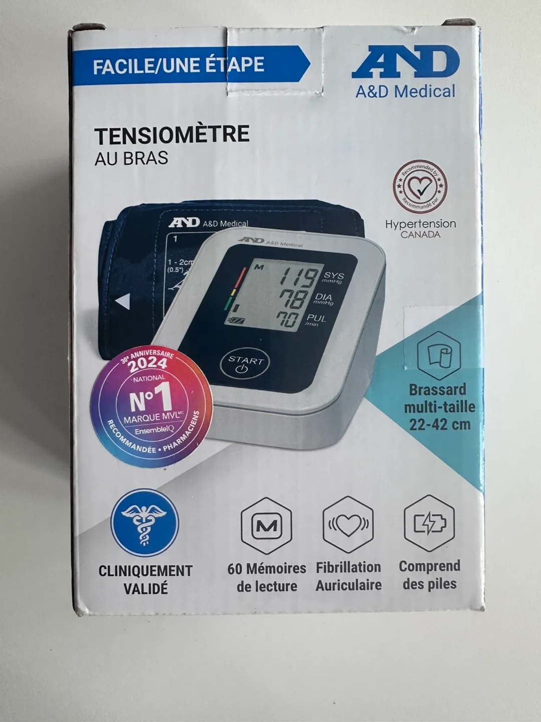 A&D Medical UA-651CN One Touch Blood Pressure Monitor thumbnail