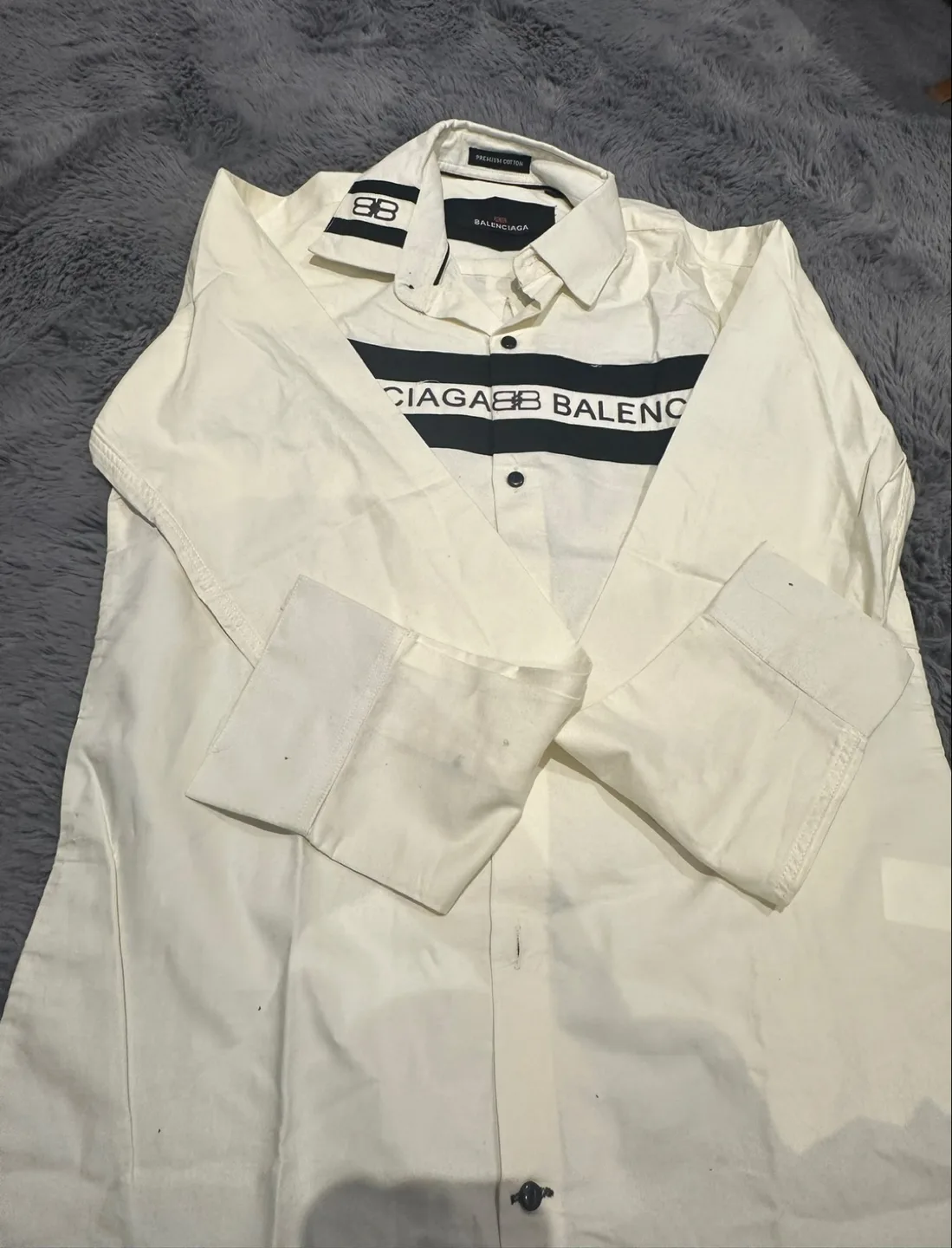 Balenciaga Men's Long Sleeve Button-Down Shirt image indicator(2)