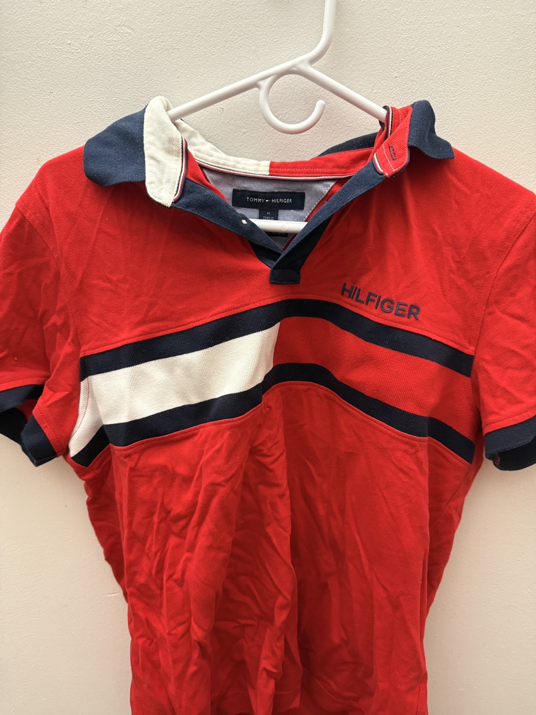 Tommy Hilfiger Men's Medium Red Polo Shirt