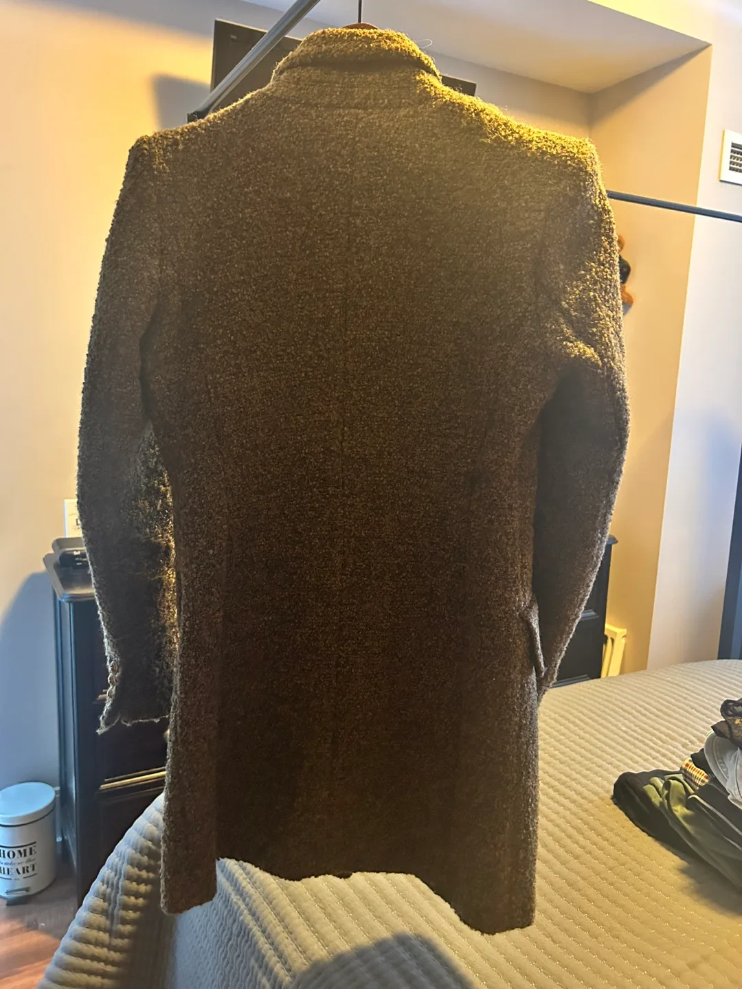 Zara Double-Breasted Bouclé Coat image indicator(2)