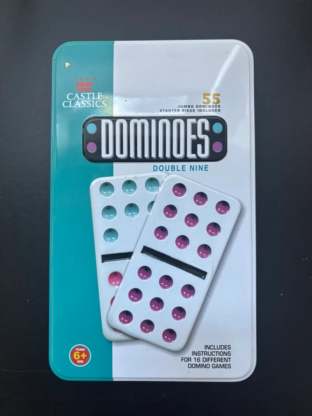 Castle Classics Double Nine Dominoes Set with Turn Table thumbnail