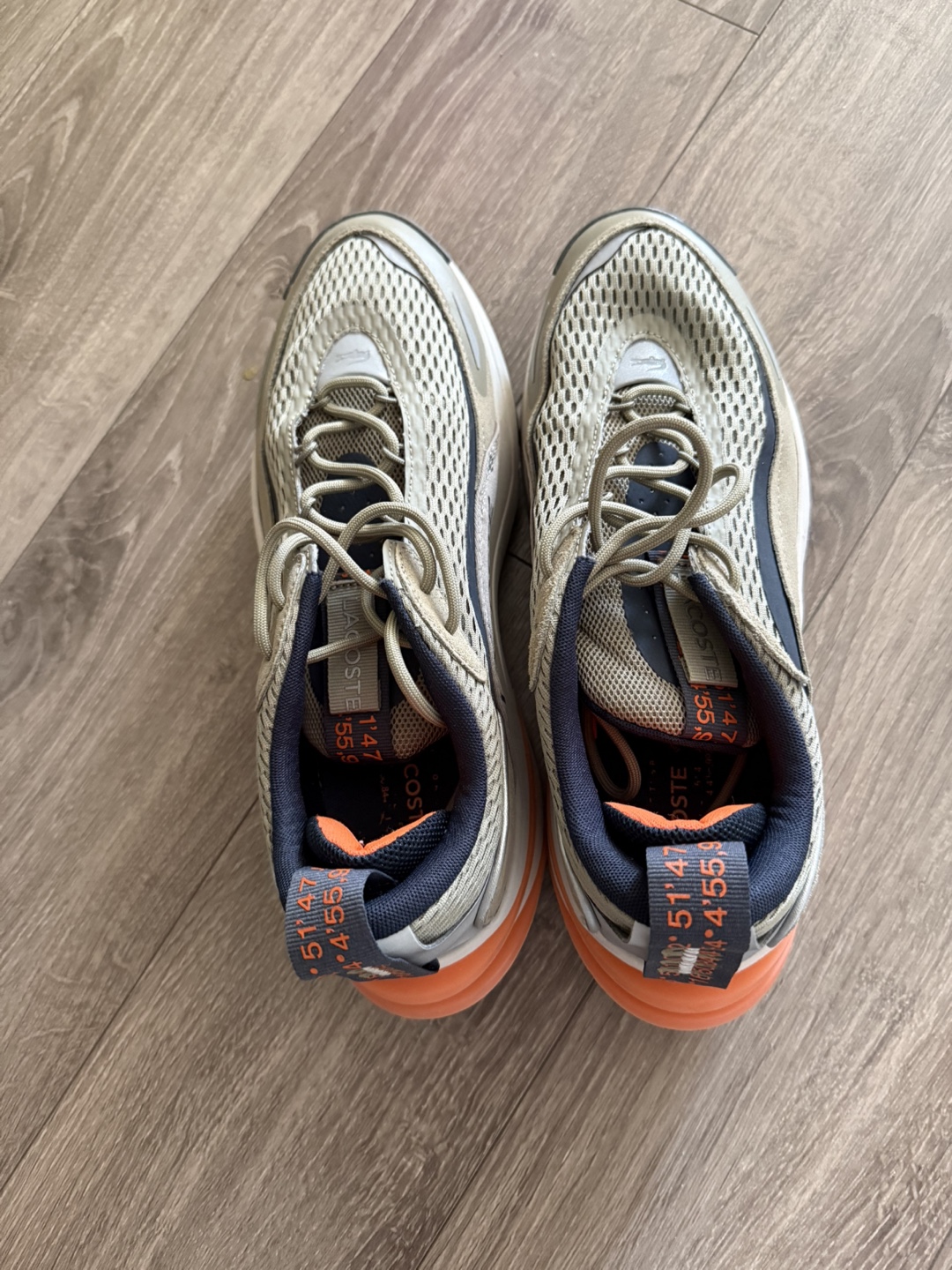 Lacoste Men's Green and Orange Running Shoes-Size 10.5 - photo 3