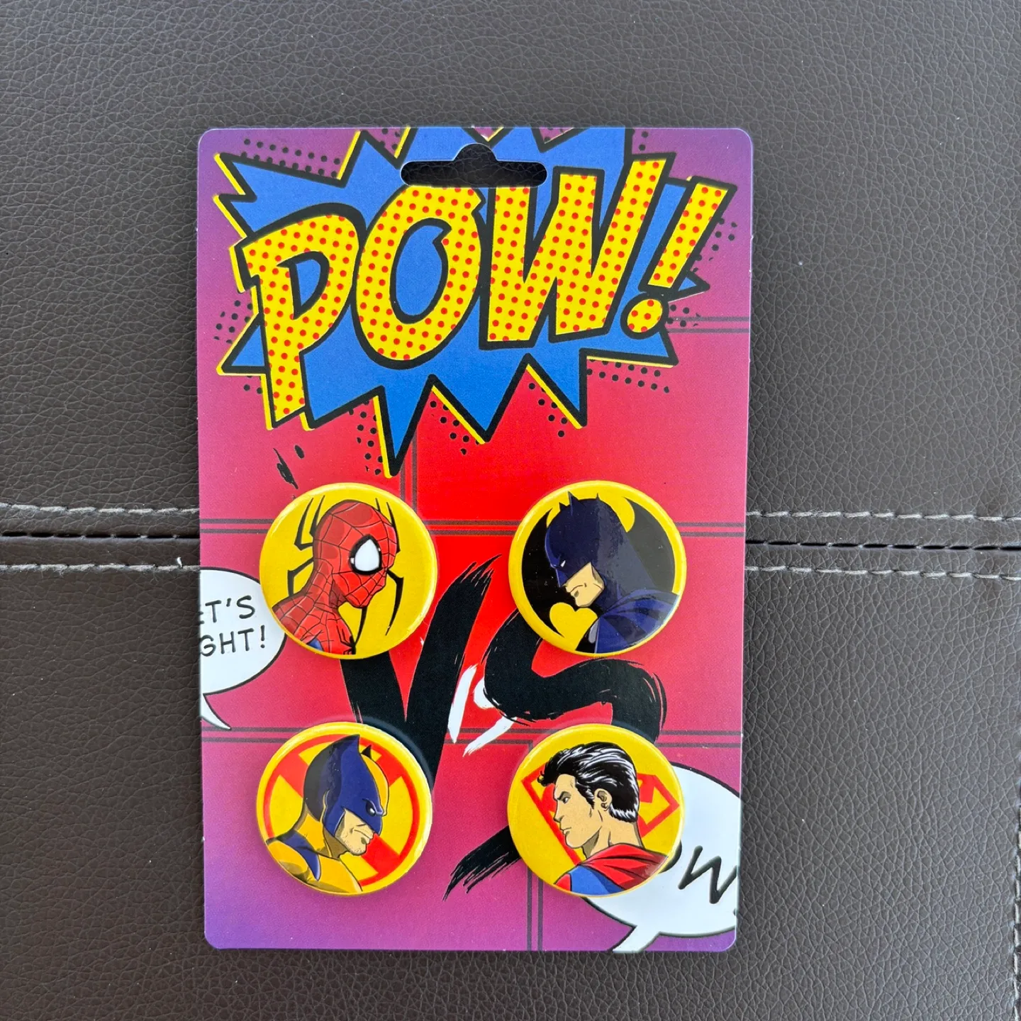Marvel and DC Comics Superhero Button Pin Set thumbnail