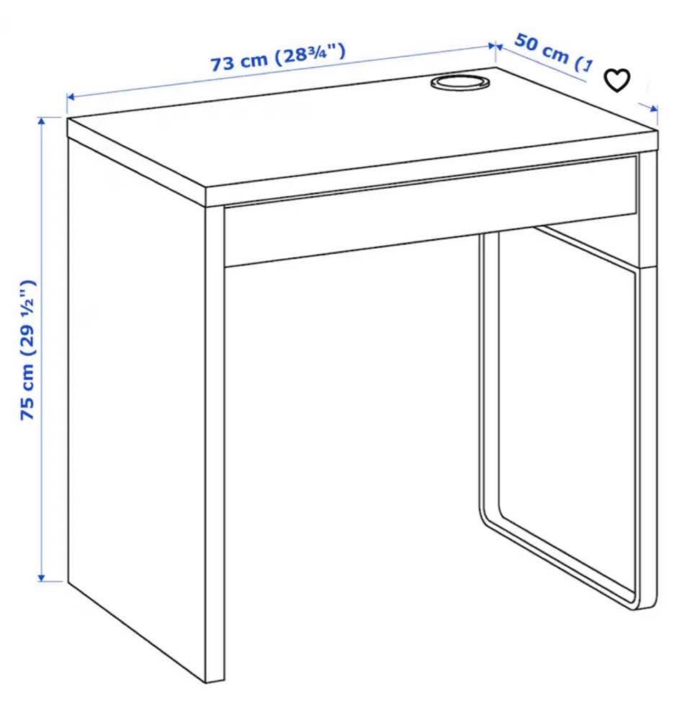 IKEA MICKE Desk - White - photo 2