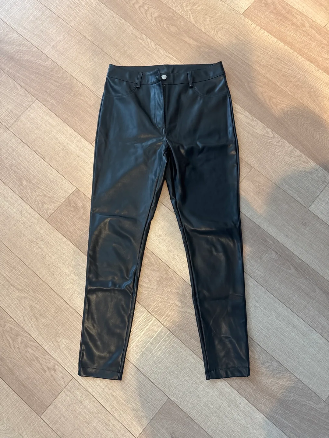 Forever 21 Black Faux Leather Pants thumbnail