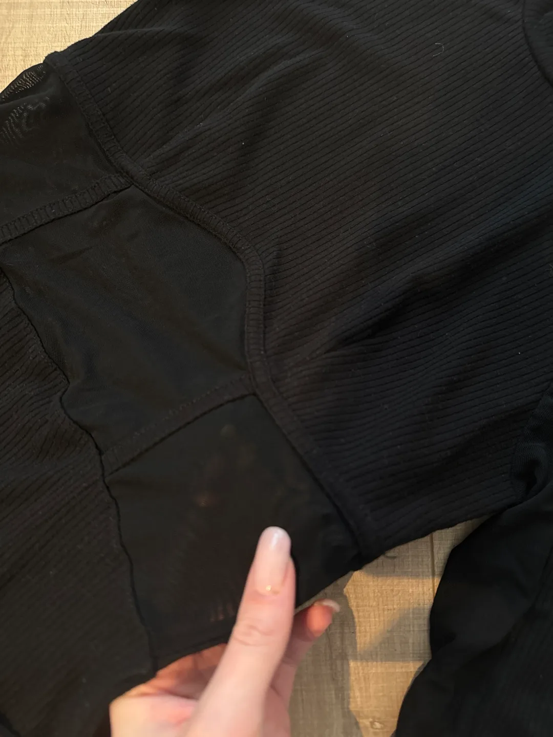 ❗️❗️❗️SALE ❗️❗️❗️ Black Mini Dress with Mesh Detail image indicator(2)