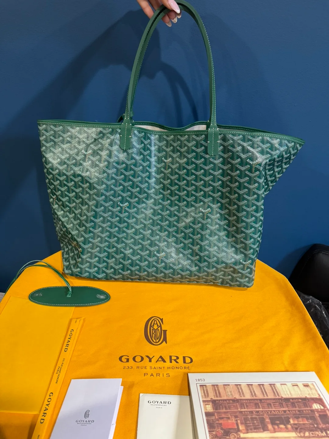 Goyardine Anjou Reversible GM Tote Green image indicator(6)