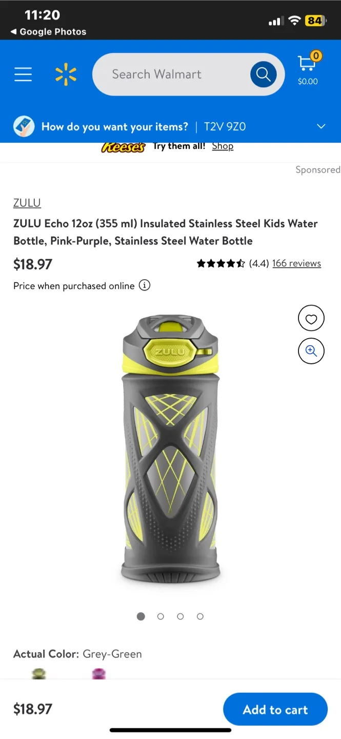 🧡 Two ZULU Echo 12oz Insulated Stainless Steel Water Bottles thumbnail