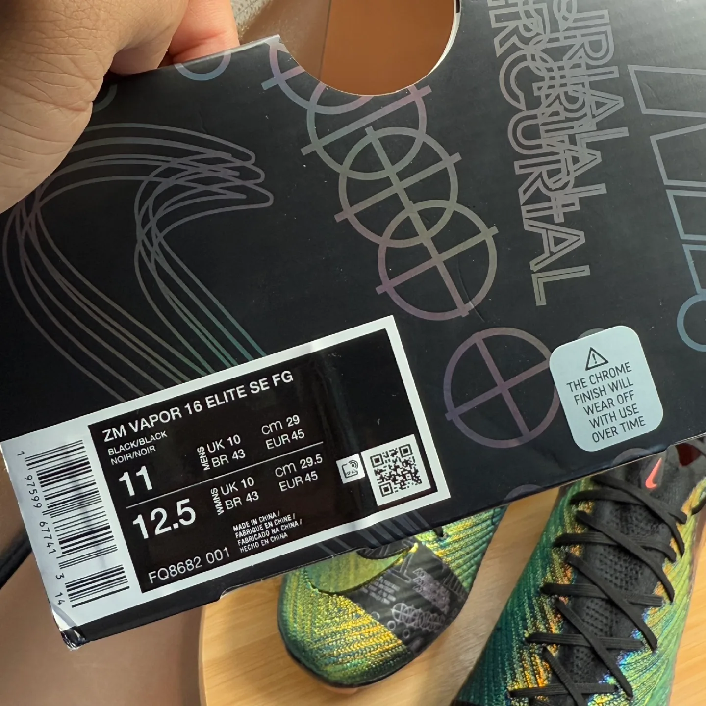 Nike Mercurial Vapor 16 Elite SE FG “Iridescent” Men’s Size 11 image indicator(10)