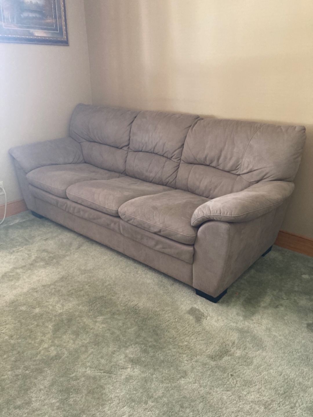 Beige Sofa and Loveseat Set