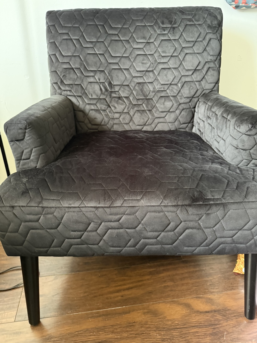 Black Velvet Accent Chair