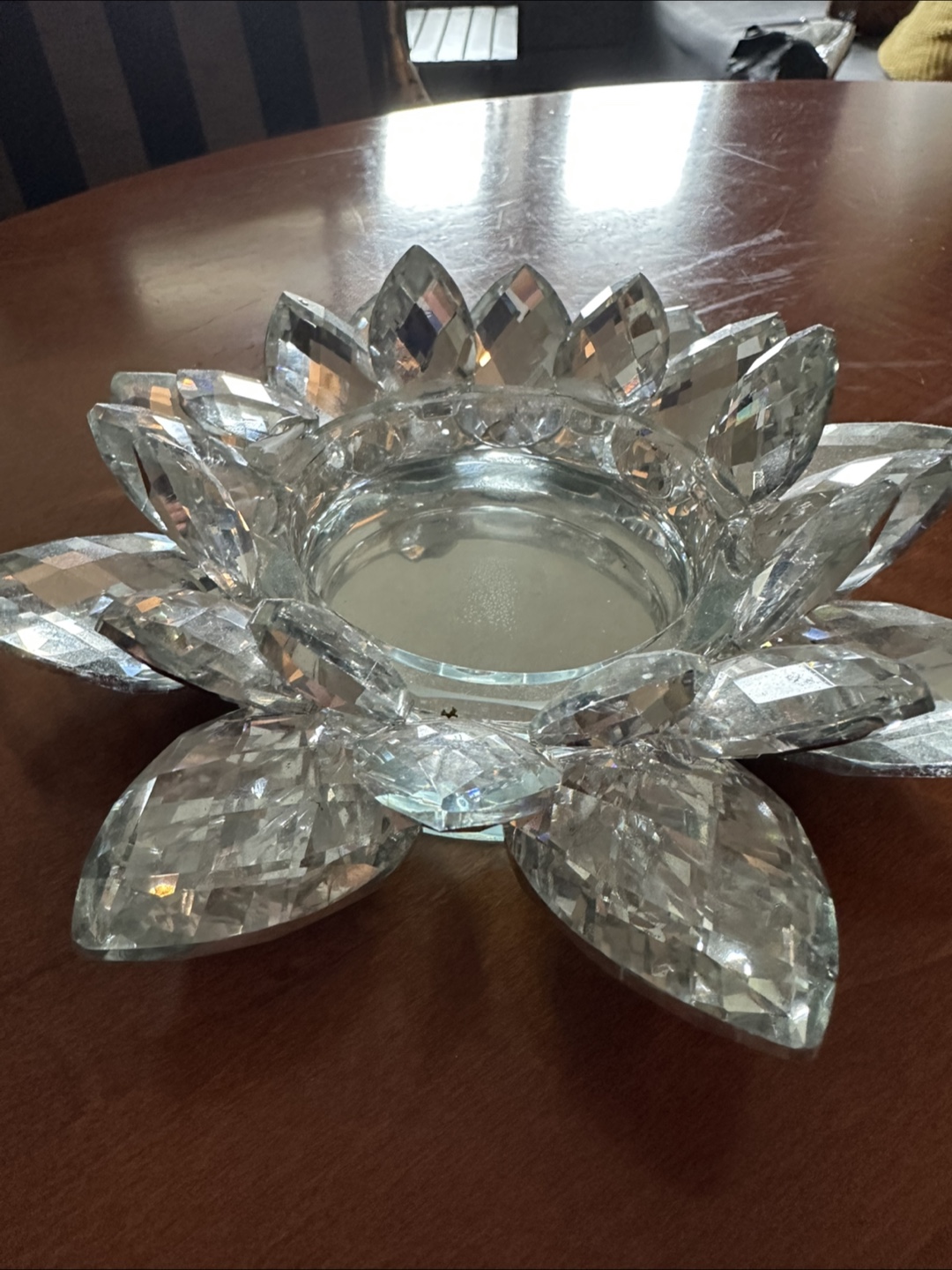 Crystal Lotus Candle Holder
