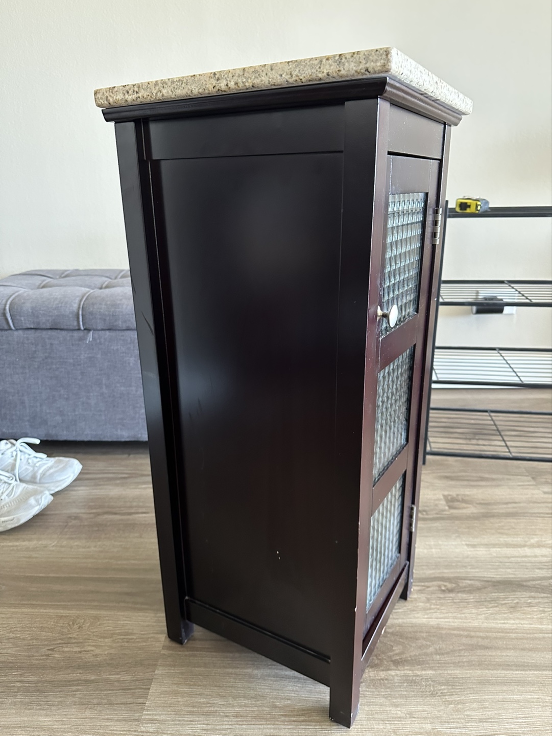 Dark Wood Cabinet with Granite Top - photo 4