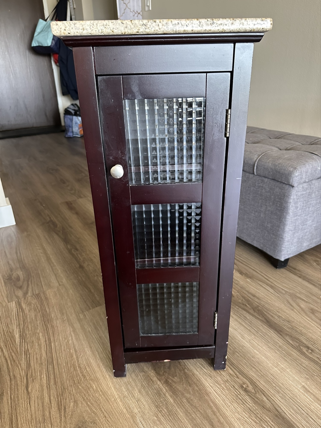 Dark Wood Cabinet with Granite Top - photo 2