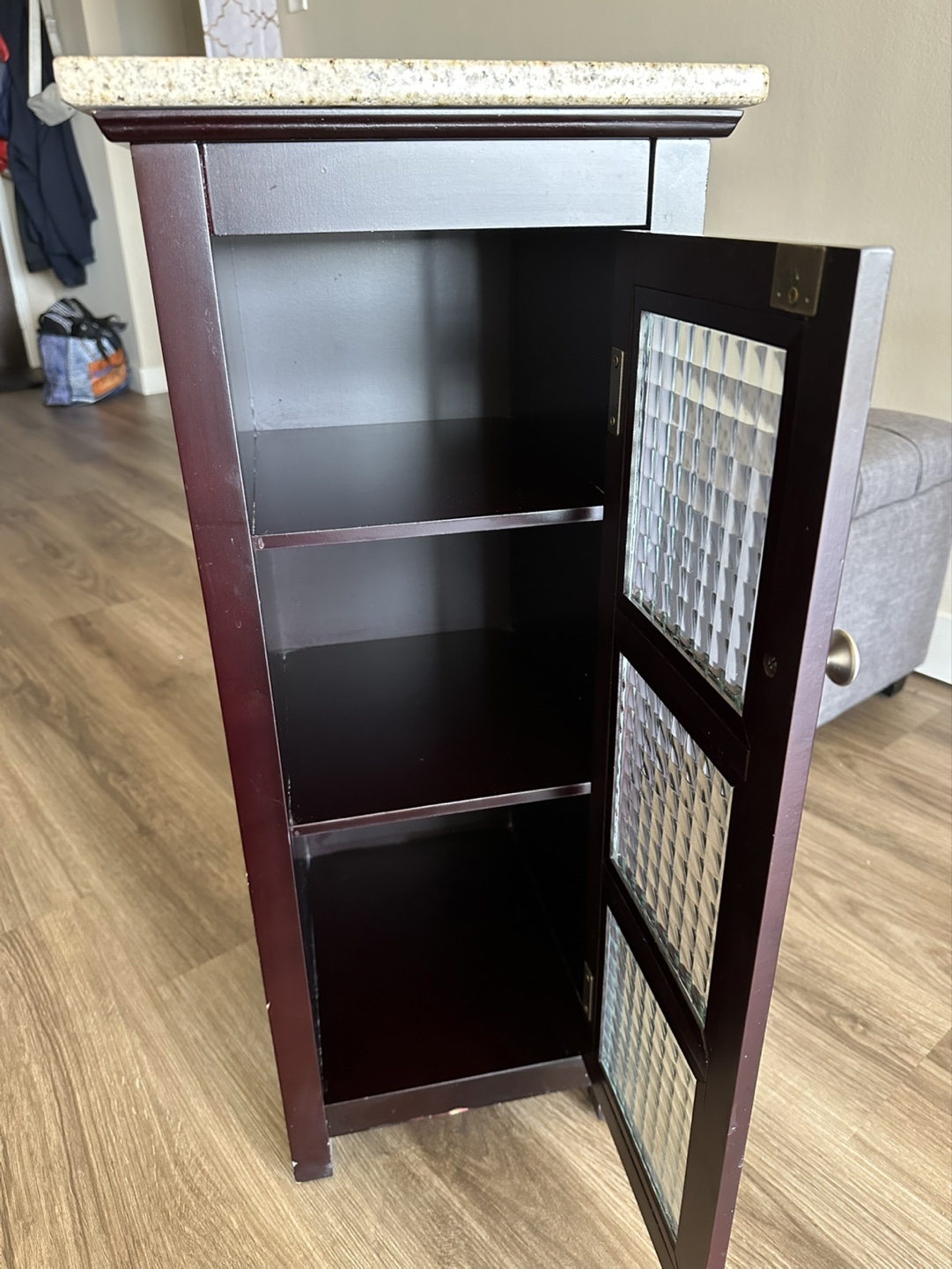 Dark Wood Cabinet with Granite Top - photo 3