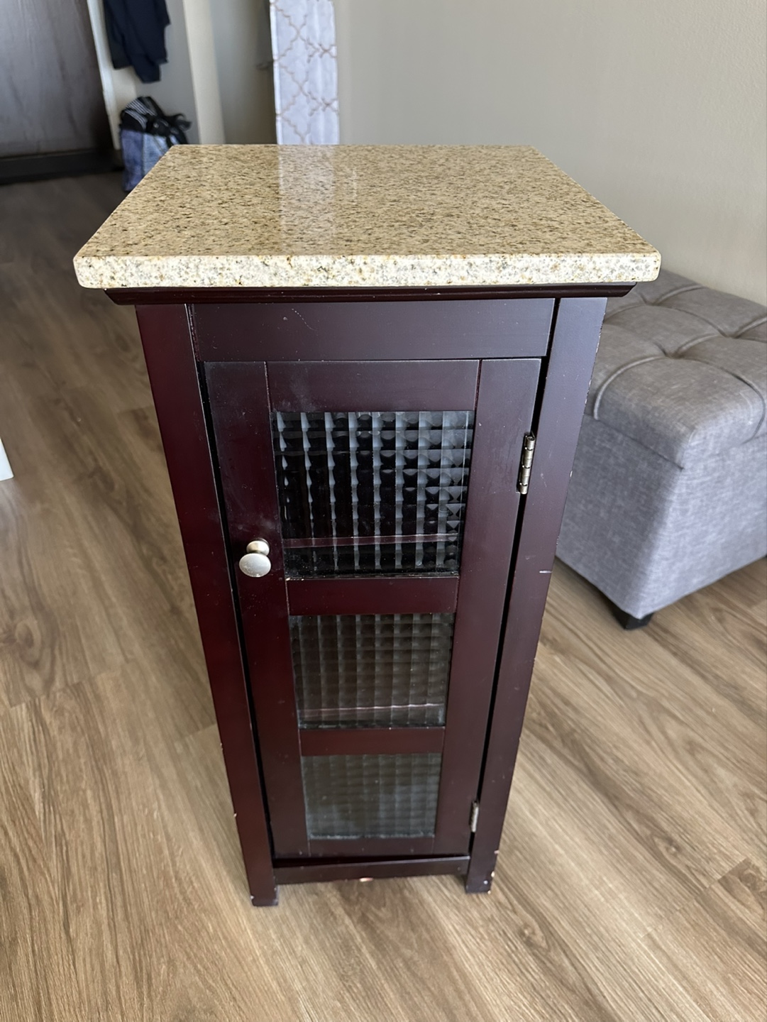 Dark Wood Cabinet with Granite Top