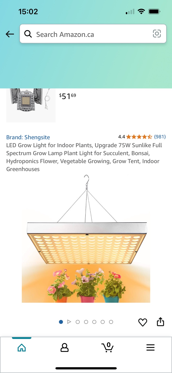New 75W LED Grow Light for Indoor Plants