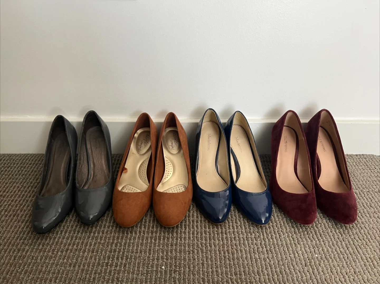 Four pairs of women's heels