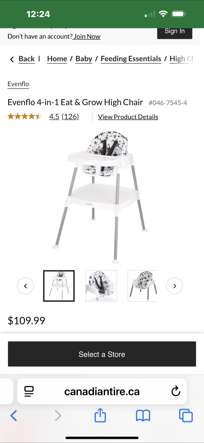 Evenflo 4-in-1 Eat & Grow High Chair