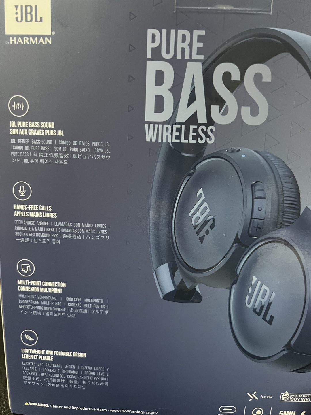 JBL Pure Bass Wireless On-Ear Headphones - photo 3
