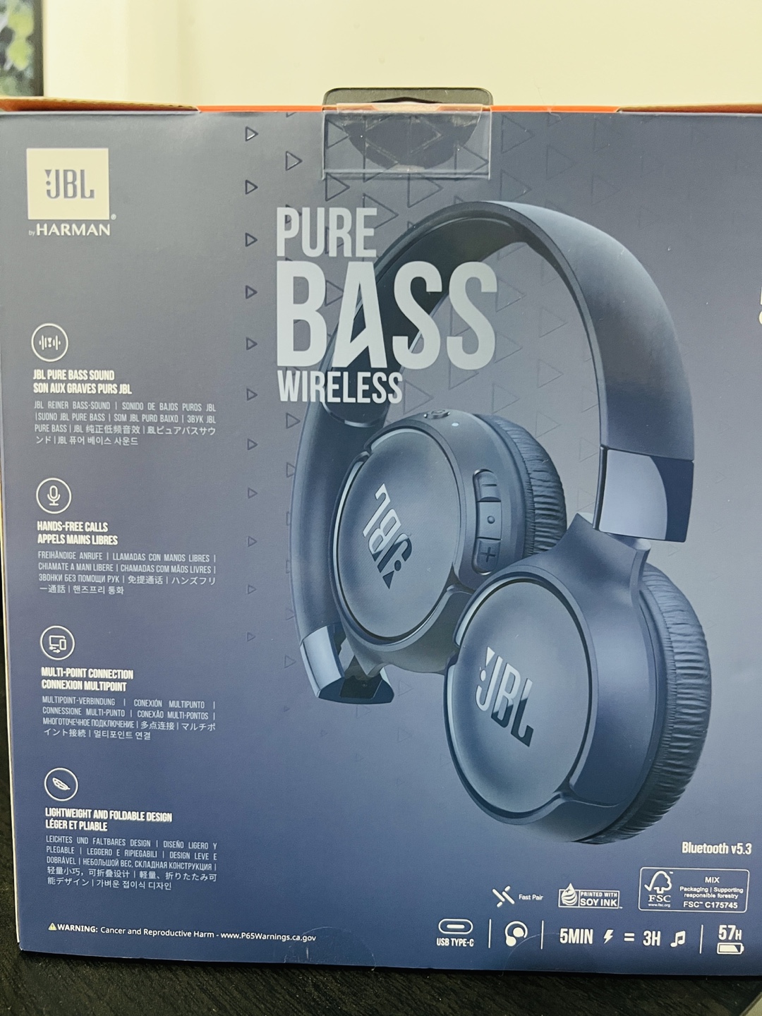 JBL Pure Bass Wireless On-Ear Headphones - photo 2