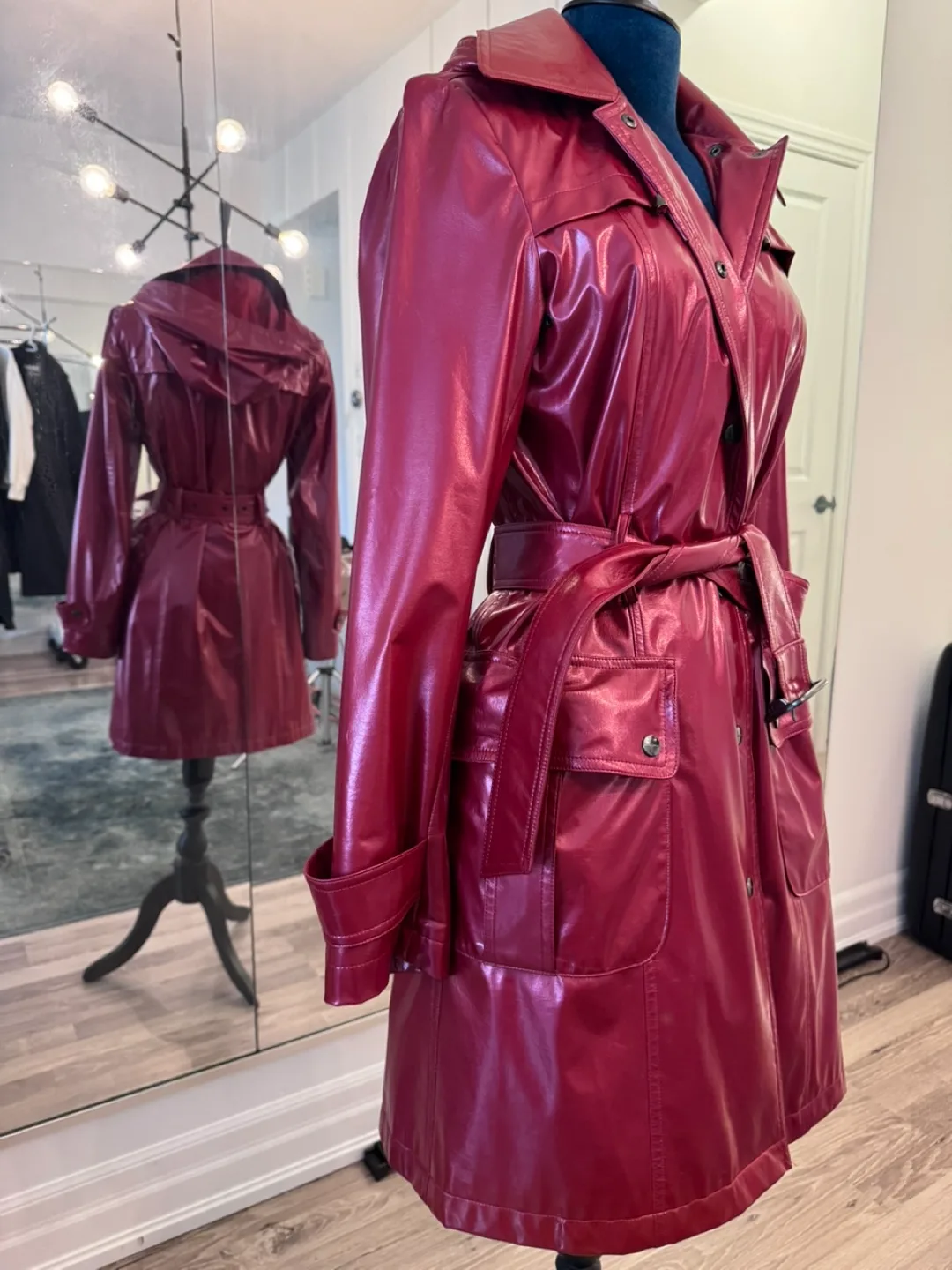 Burberry London Red Trench Coat thumbnail